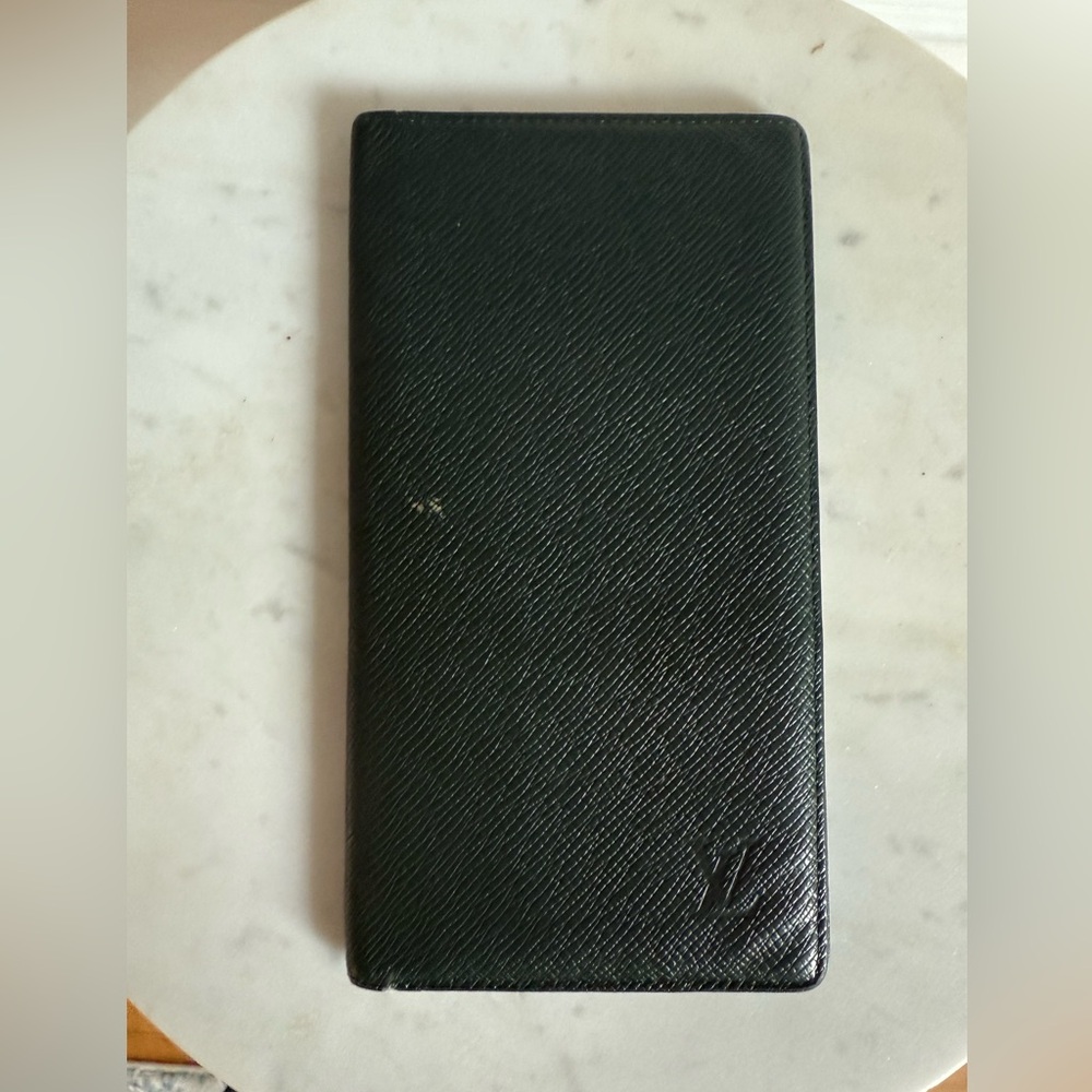 Louis Vuitton Dark Green Taiga Leather Wallet
